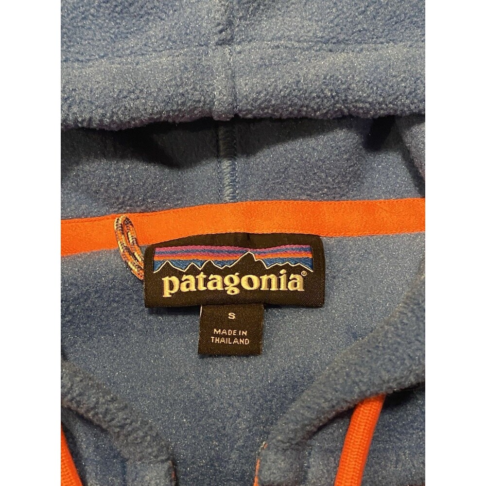 Patagonia Microdini Polar Fleece Hoodie Women’s Small Full Zip Colorblock Jacket - Picture 4 of 10